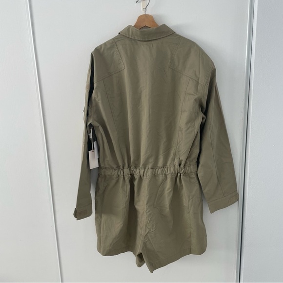 GOOD AMERICAN Womens Flight Suit Romper Size 5 Postal Khaki - Picture 3 of 15